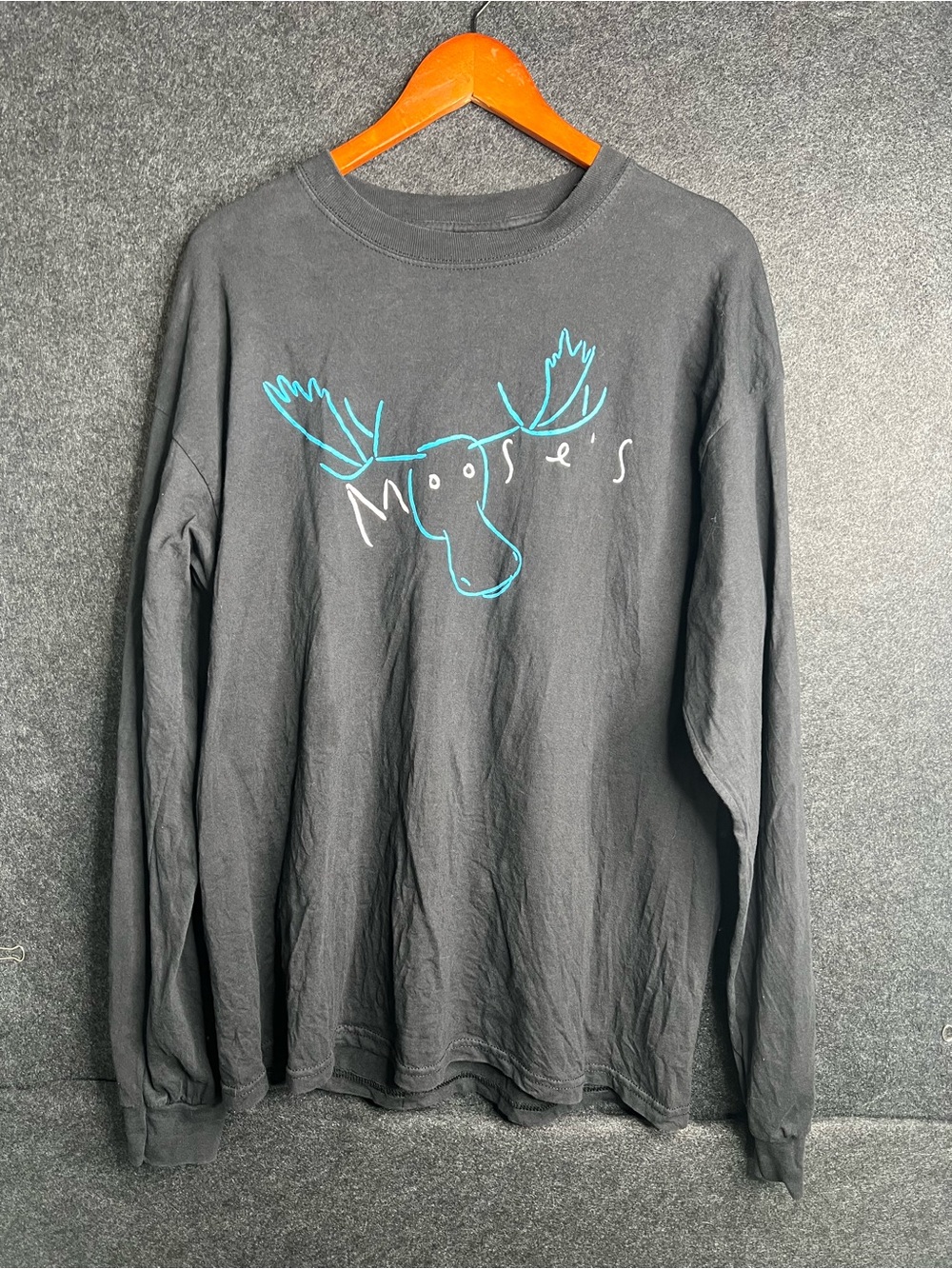 Vintage Moose San Francisco Black Long Sleeve Shirt Mens Size XL Indie Y2K
